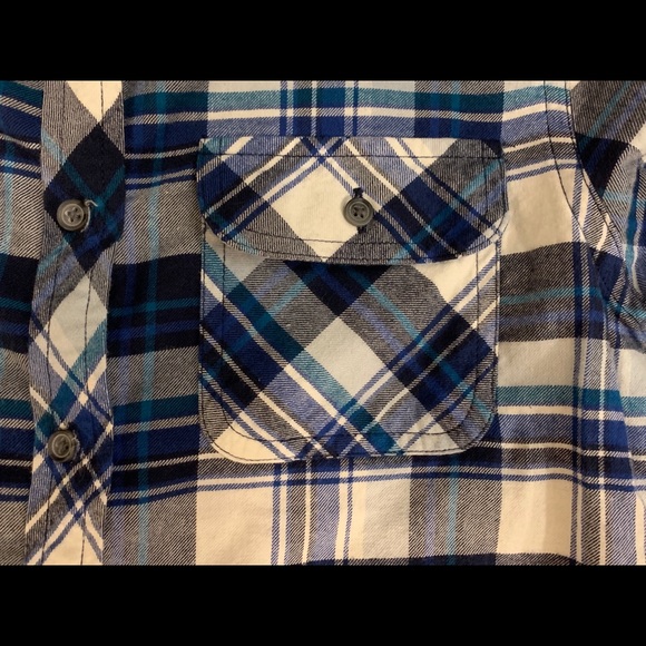 NEW Mark's Work WindRiver Flannel Navy Plaid Shirt - Picture 5 of 8